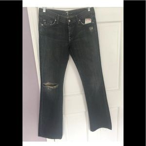 7 For All Mankind Distressed Bootcut Jeans, 29